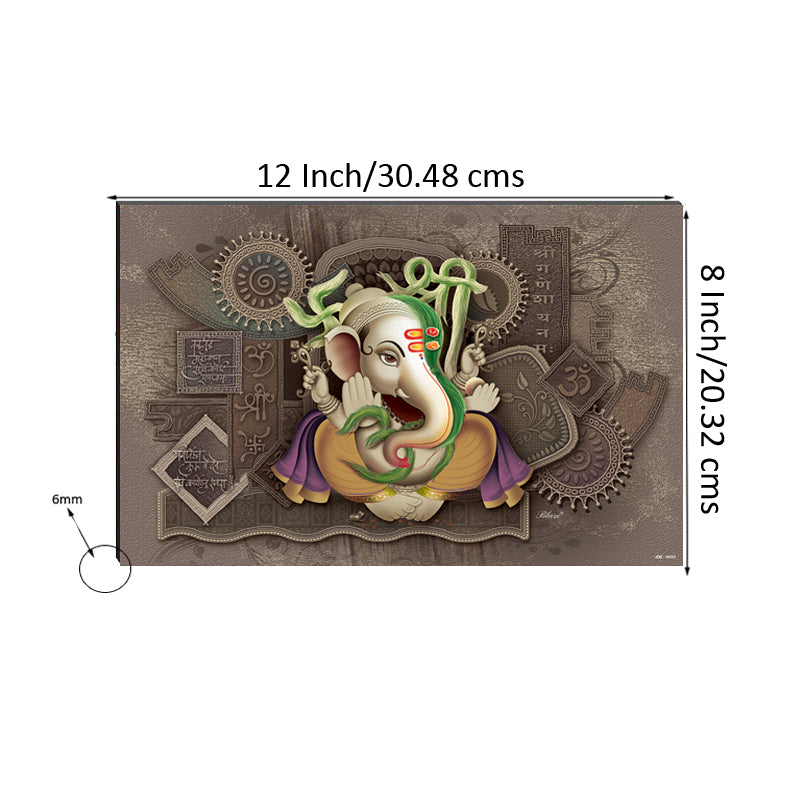 6MM MDF Lord Ganesha Satin Matt Texture UV Art Painting Kafalo