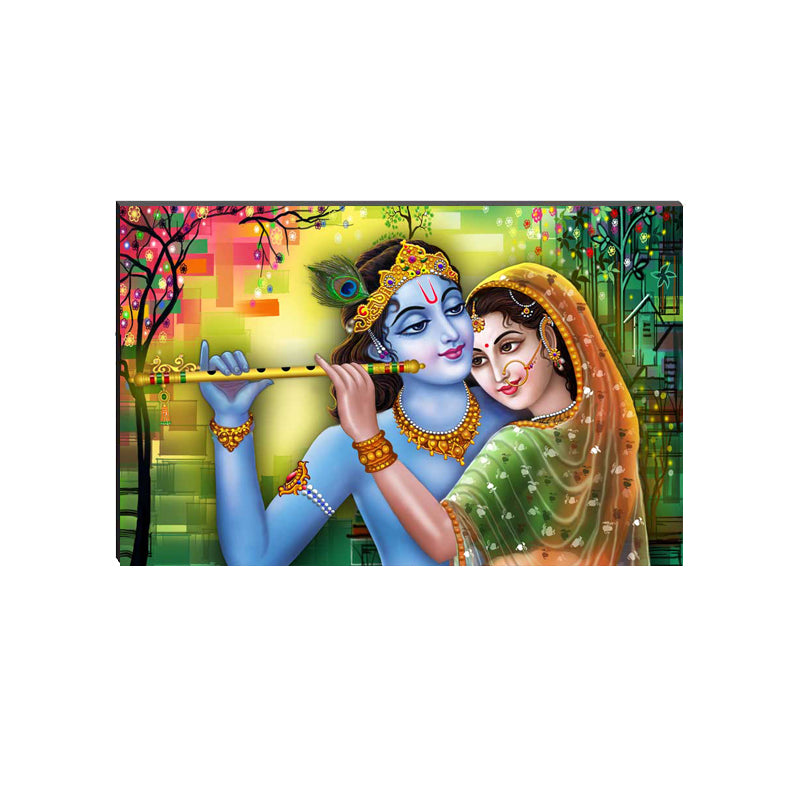 6MM MDF Radha Krishna Satin Matt Texture UV Art Painting Kafalo