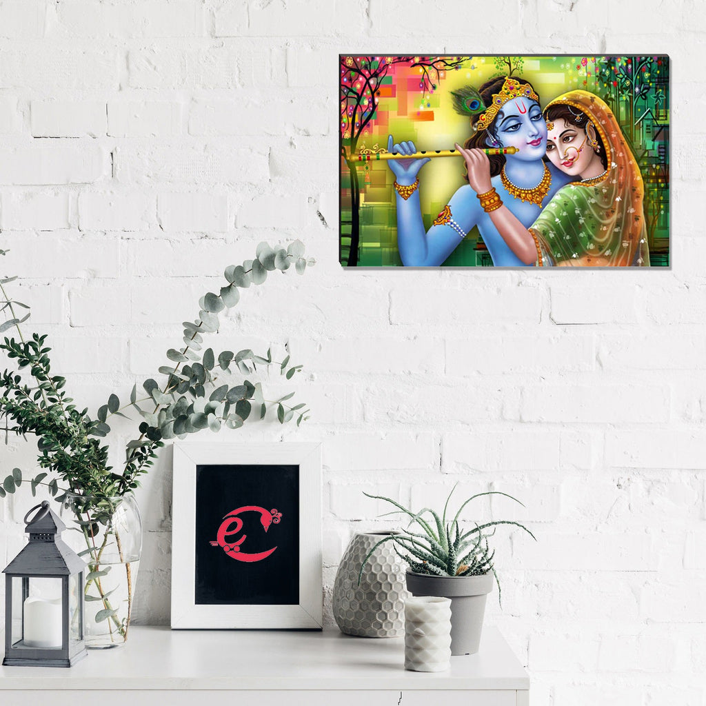 6MM MDF Radha Krishna Satin Matt Texture UV Art Painting Kafalo