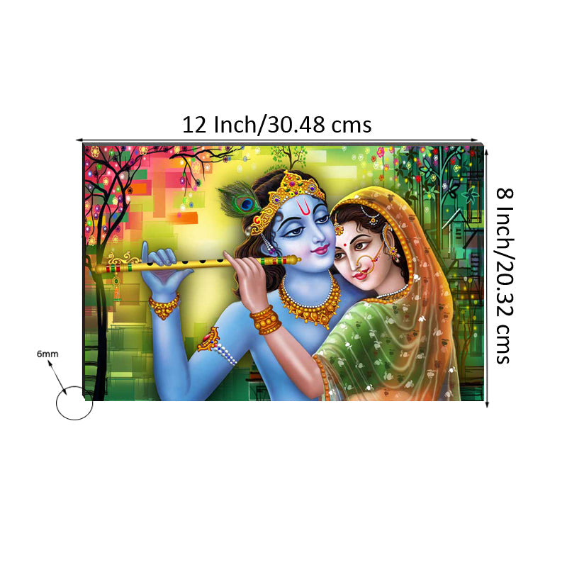 6MM MDF Radha Krishna Satin Matt Texture UV Art Painting Kafalo
