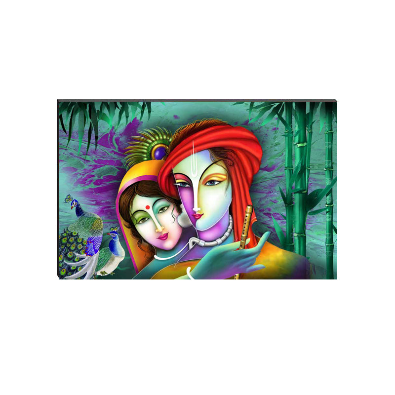 6MM MDF Radha Krishna Satin Matt Texture UV Art Painting Kafalo