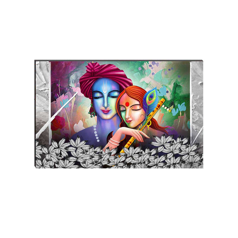 6MM MDF Radha Krishna Satin Matt Texture UV Art Painting Kafalo