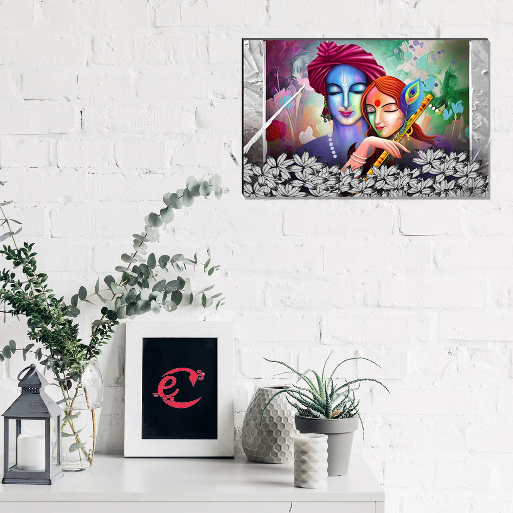 6MM MDF Radha Krishna Satin Matt Texture UV Art Painting Kafalo