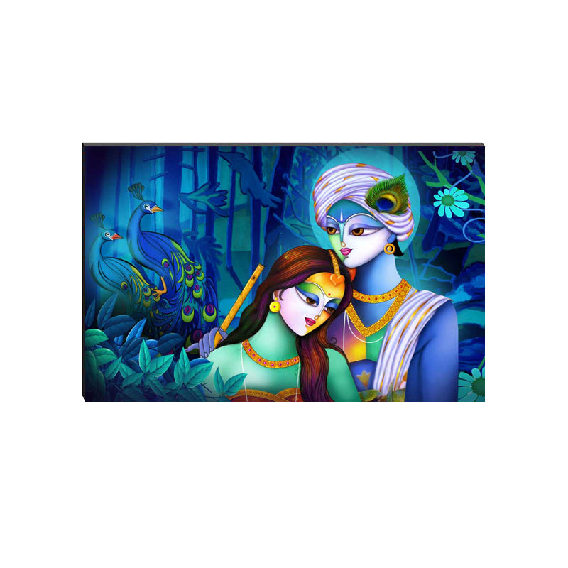 6MM MDF Radha Krishna Satin Matt Texture UV Art Painting Kafalo