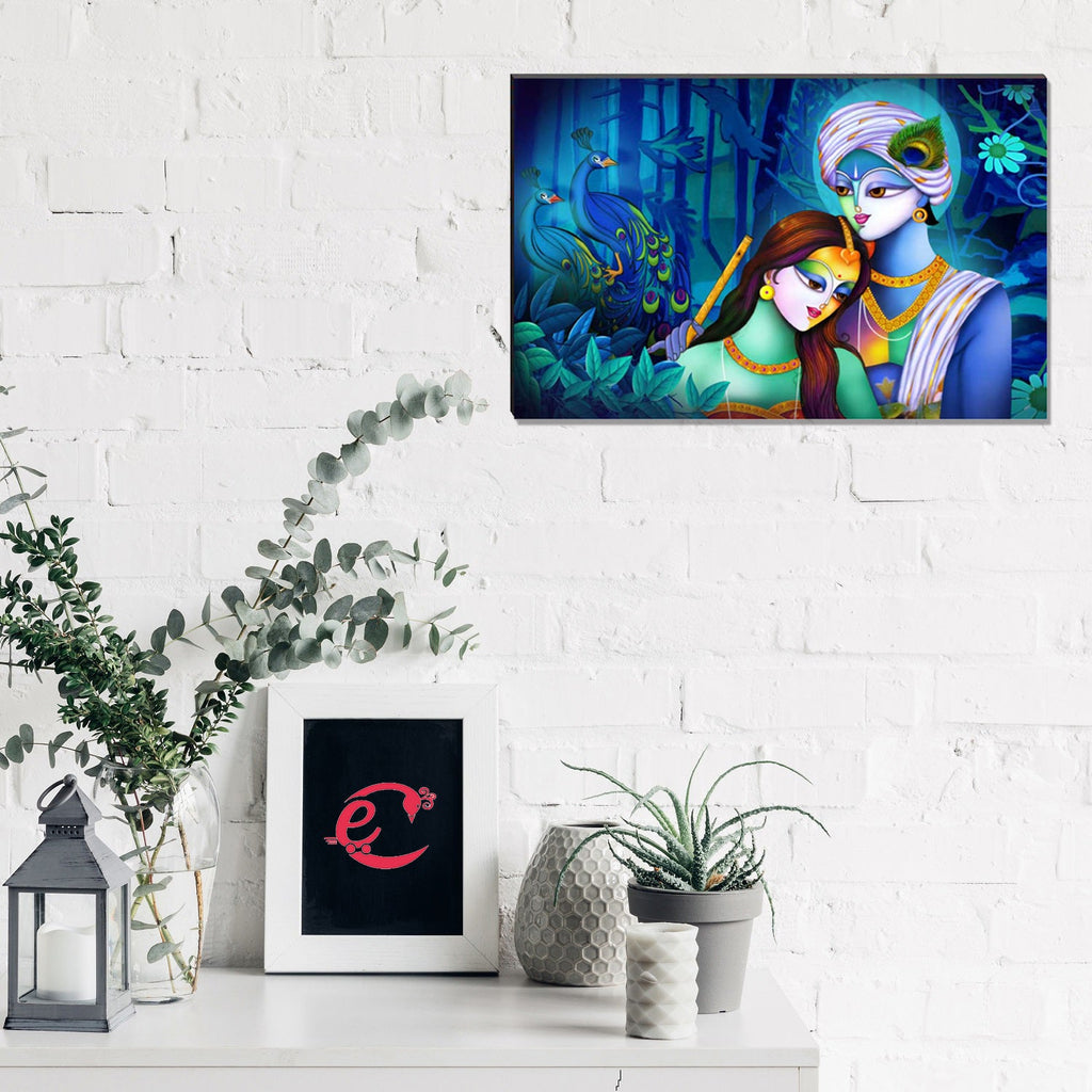 6MM MDF Radha Krishna Satin Matt Texture UV Art Painting Kafalo