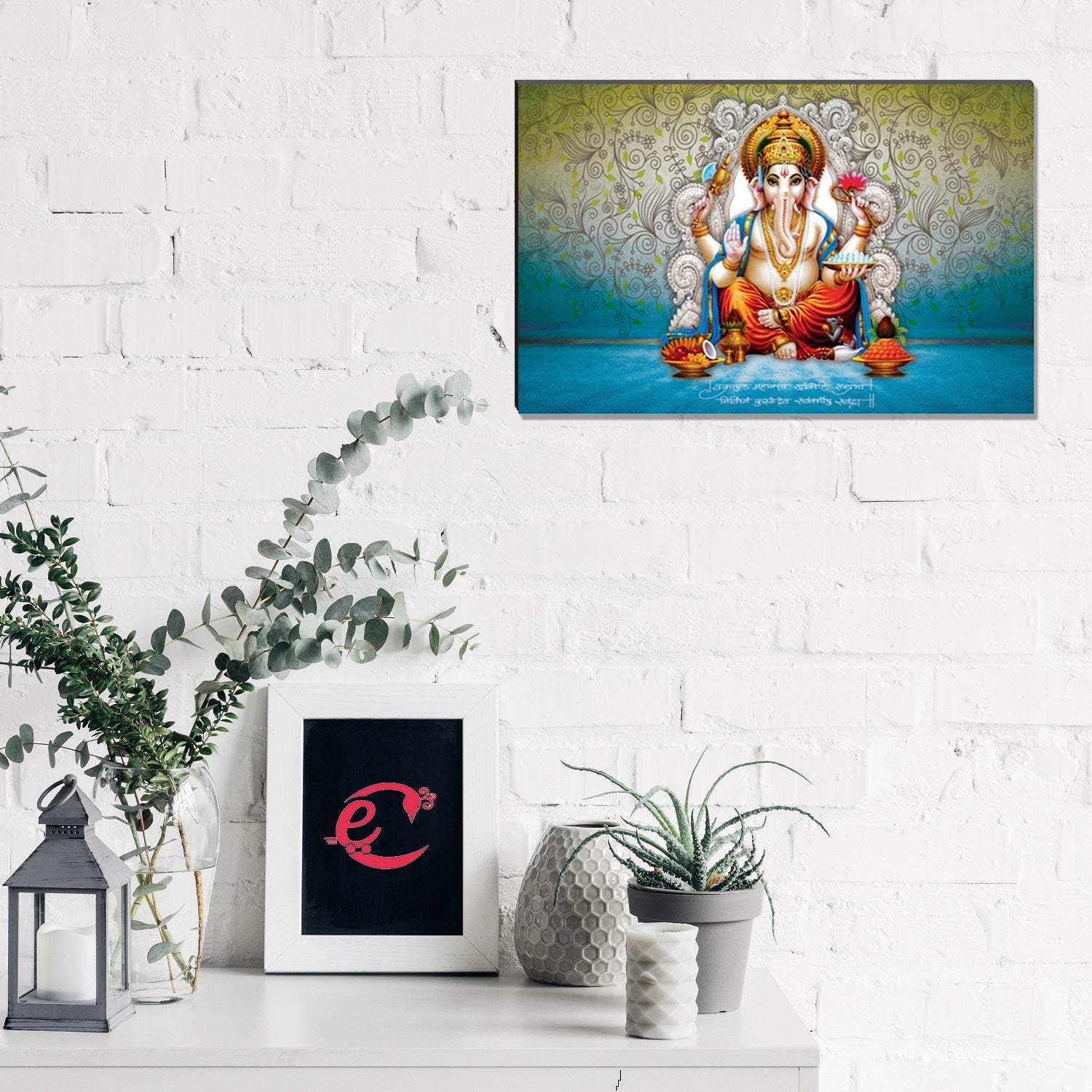 6MM MDF Lord Ganesha Satin Matt Texture UV Art Painting Kafalo