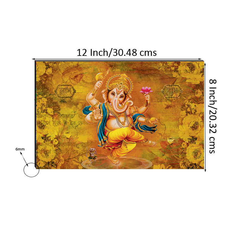 6MM MDF Lord Ganesha Satin Matt Texture UV Art Painting Kafalo