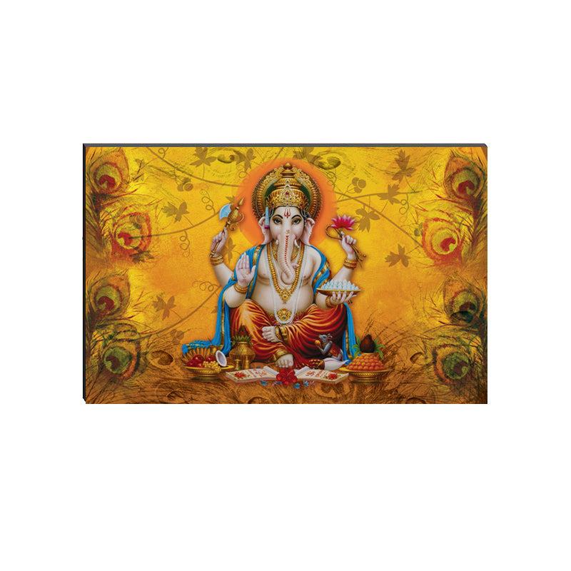 6MM MDF Lord Ganesha Satin Matt Texture UV Art Painting Kafalo