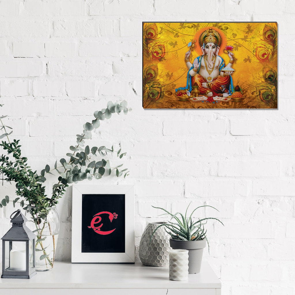 6MM MDF Lord Ganesha Satin Matt Texture UV Art Painting Kafalo