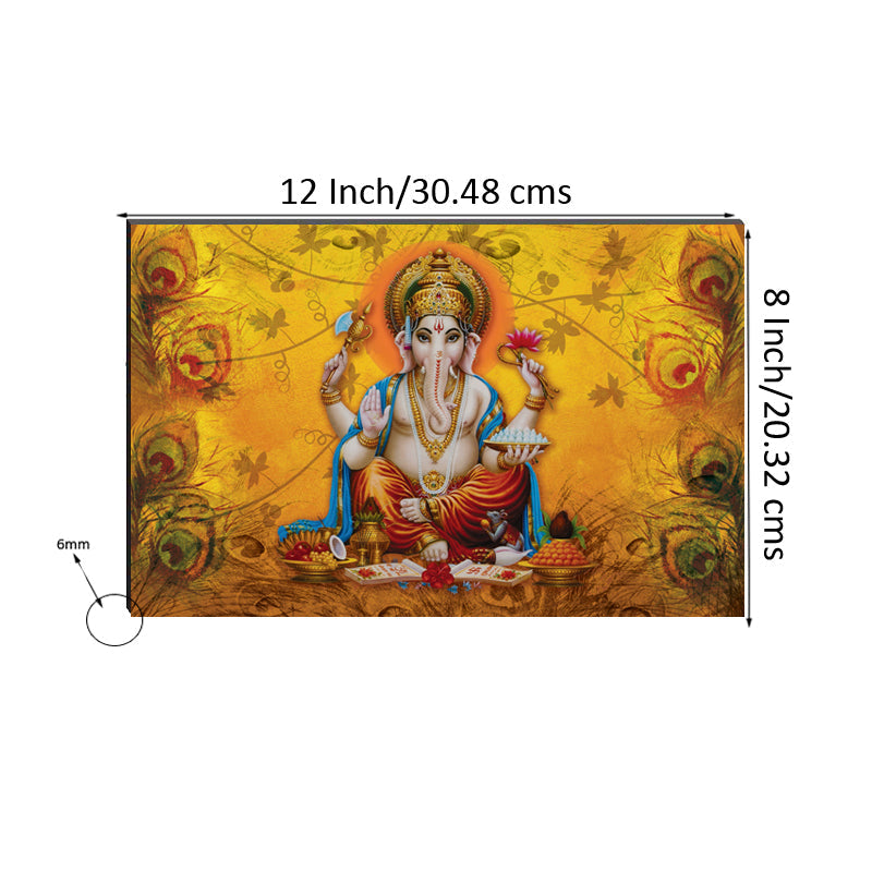 6MM MDF Lord Ganesha Satin Matt Texture UV Art Painting Kafalo