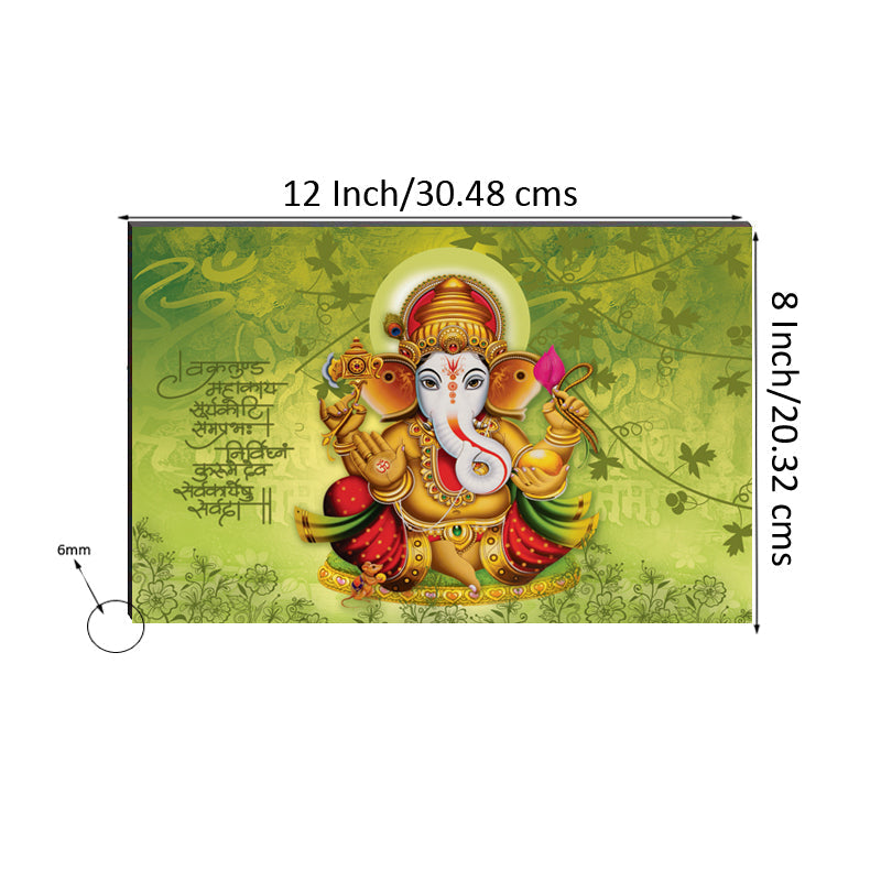 6MM MDF Lord Ganesha Satin Matt Texture UV Art Painting Kafalo