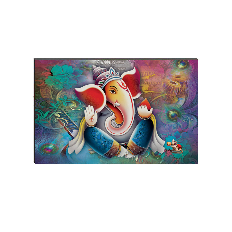 6MM MDF Lord Ganesha Satin Matt Texture UV Art Painting Kafalo