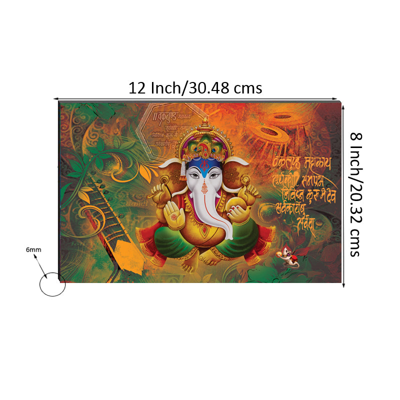 6MM MDF Lord Ganesha Satin Matt Texture UV Art Painting Kafalo