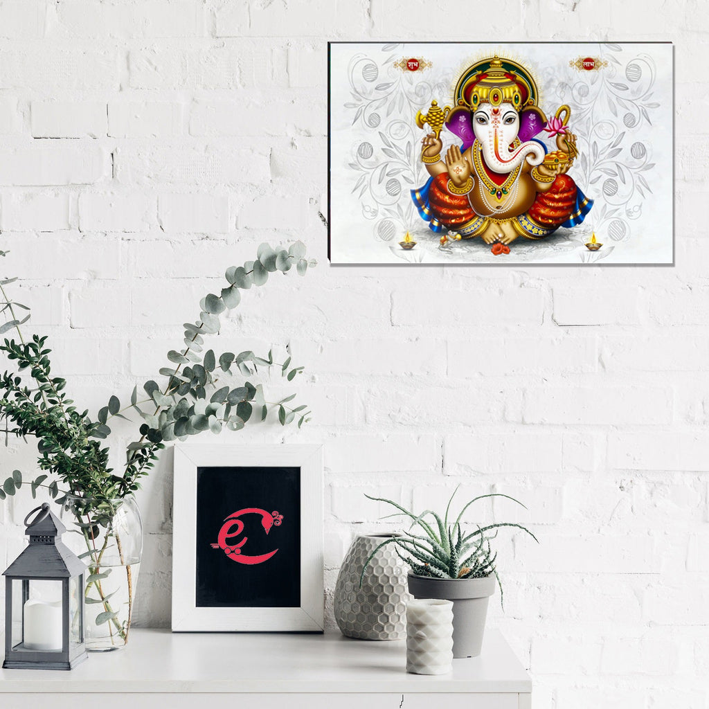 6MM MDF Lord Ganesha Satin Matt Texture UV Art Painting Kafalo