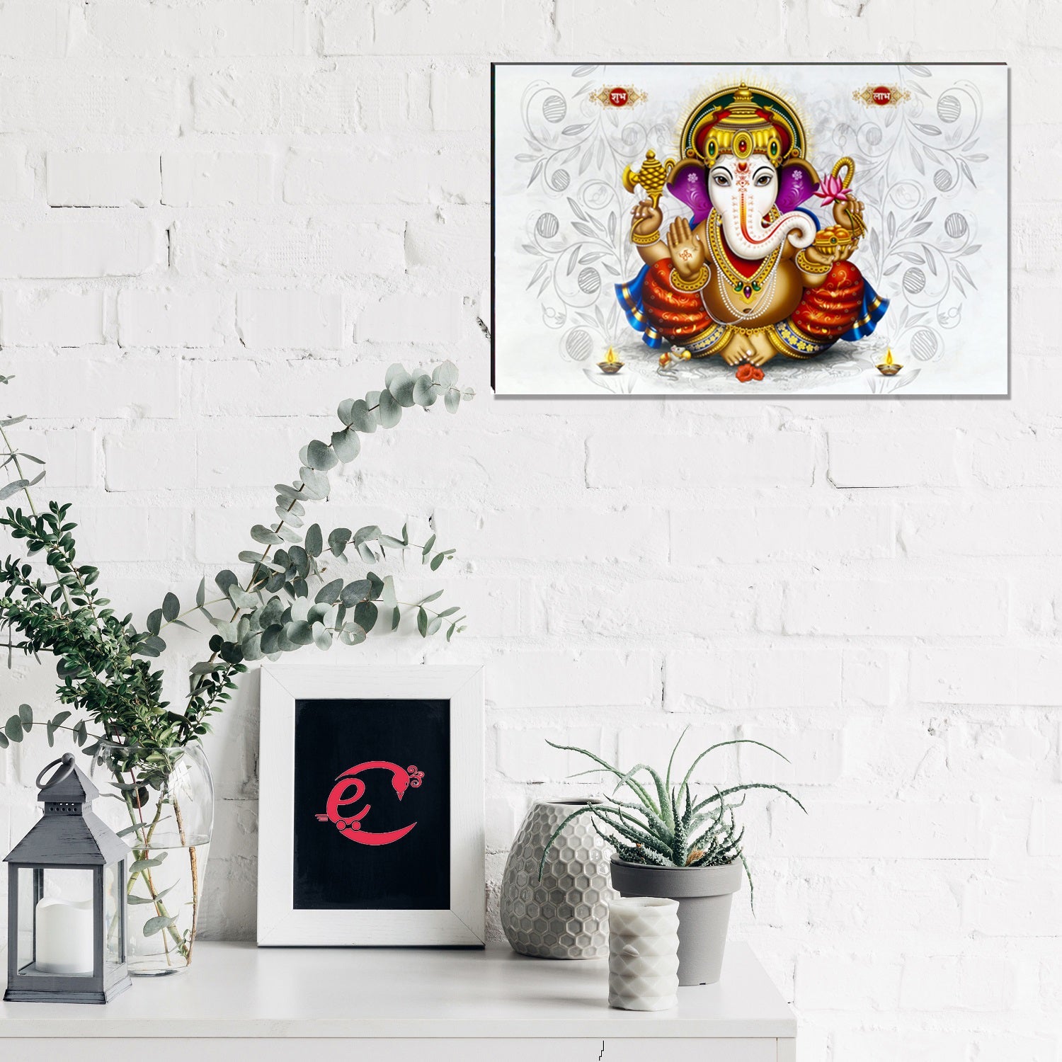 6MM MDF Lord Ganesha Satin Matt Texture UV Art Painting Kafalo
