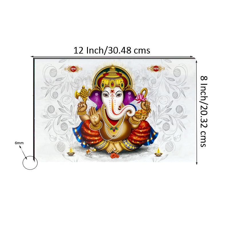 6MM MDF Lord Ganesha Satin Matt Texture UV Art Painting Kafalo