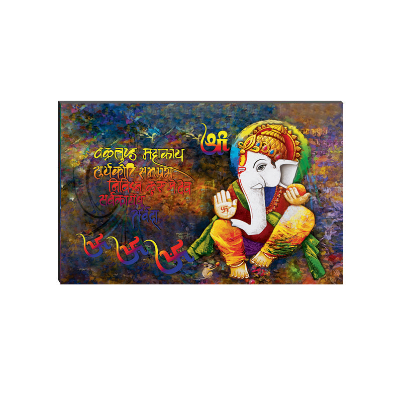 6MM MDF Lord Ganesha Satin Matt Texture UV Art Painting Kafalo