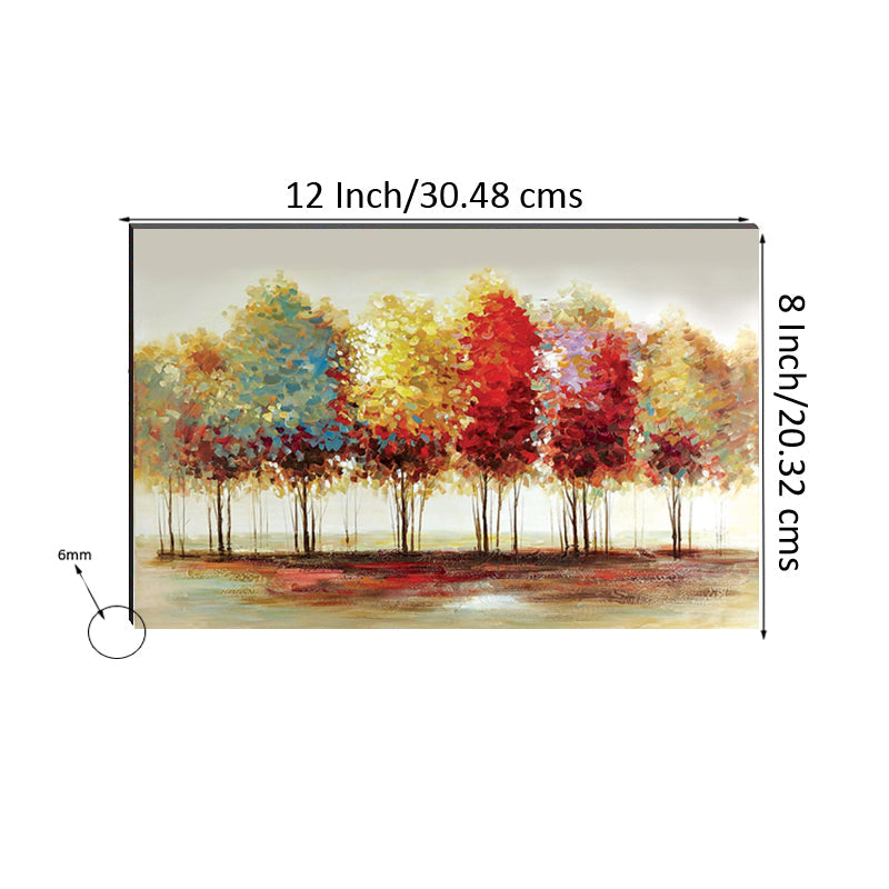 6MM MDF Colorful Trees Satin Matt Texture UV Art Painting Kafalo