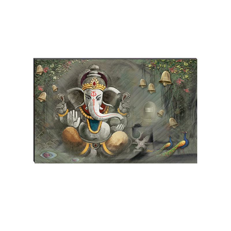 6MM MDF Lord Ganesha Satin Matt Texture UV Art Painting Kafalo