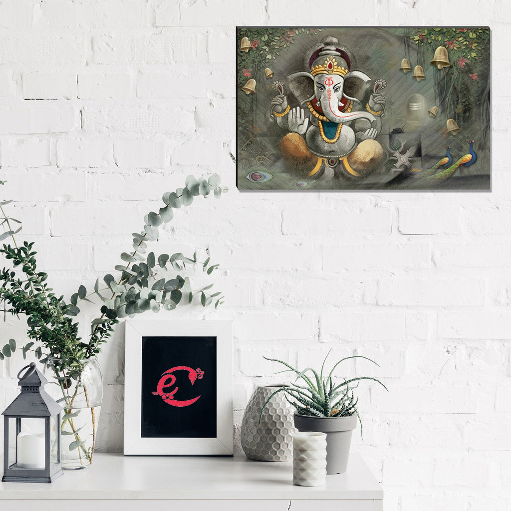 6MM MDF Lord Ganesha Satin Matt Texture UV Art Painting Kafalo