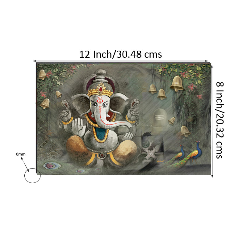 6MM MDF Lord Ganesha Satin Matt Texture UV Art Painting Kafalo
