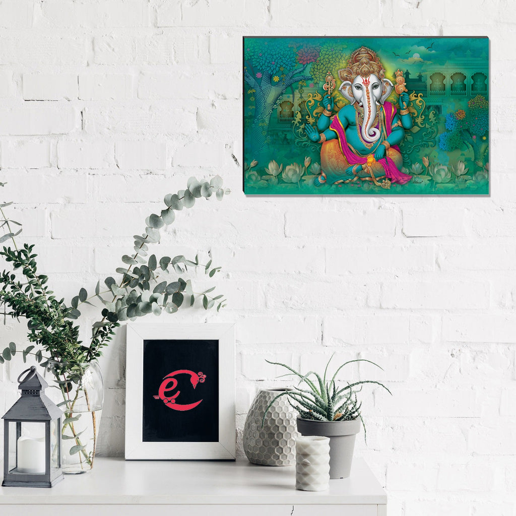 6MM MDF Lord Ganesha Satin Matt Texture UV Art Painting Kafalo