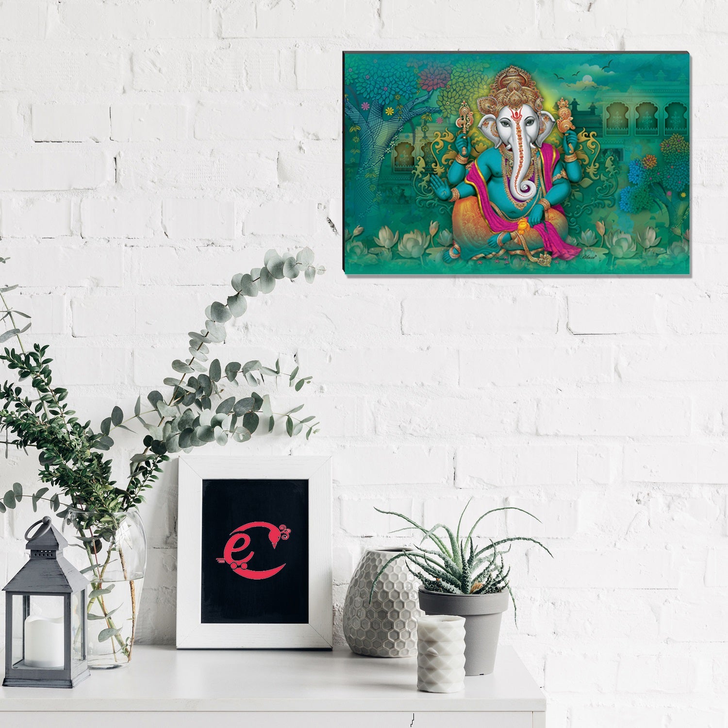6MM MDF Lord Ganesha Satin Matt Texture UV Art Painting Kafalo