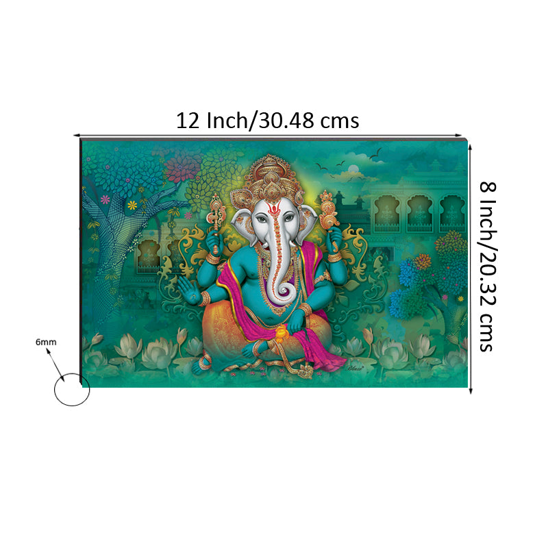 6MM MDF Lord Ganesha Satin Matt Texture UV Art Painting Kafalo