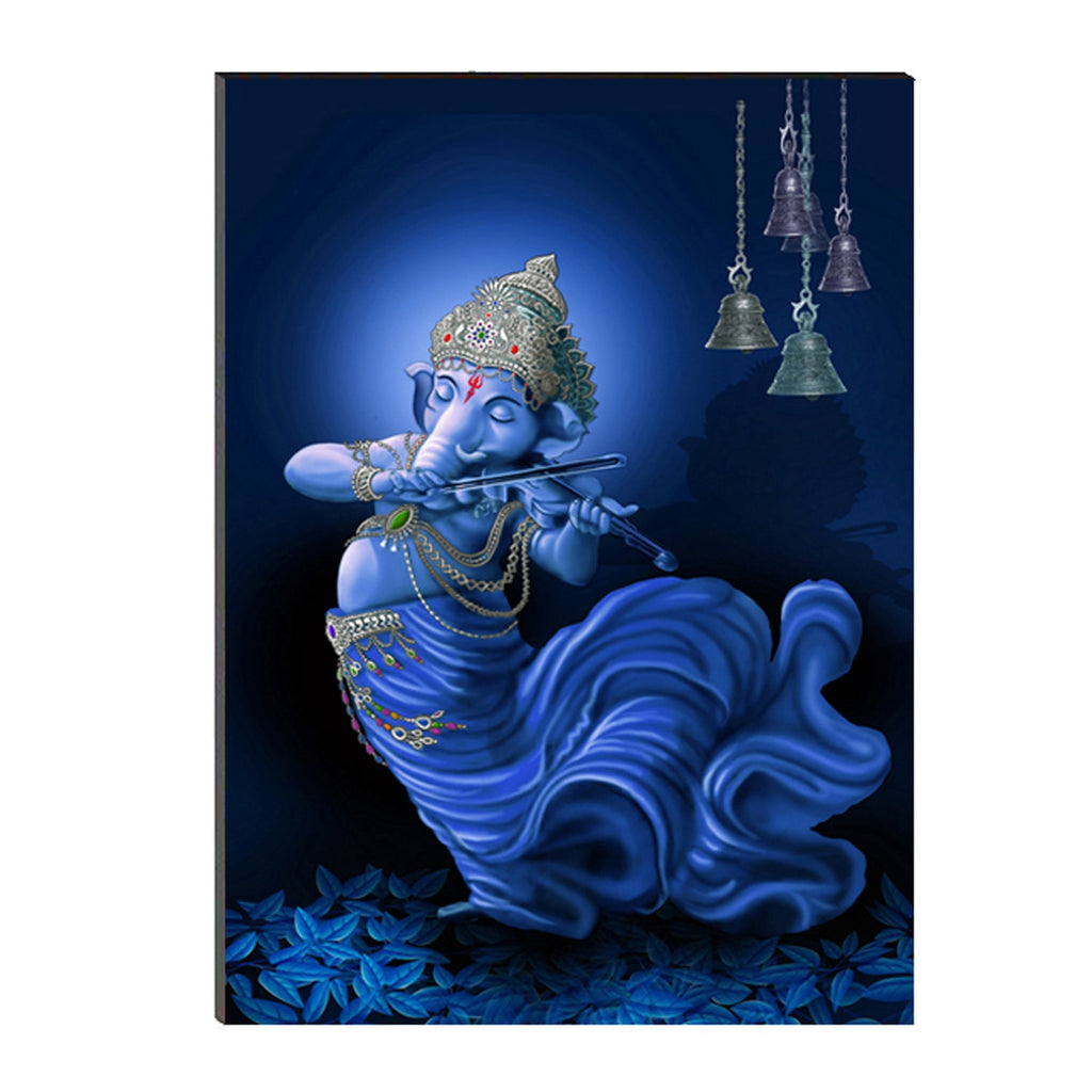 6MM MDF Lord Ganesha Playing Violin Satin Matt Texture UV Art Painting Kafalo