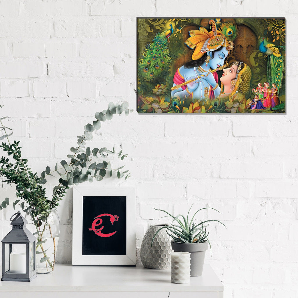 6MM MDF Radha Krishna Satin Matt Texture UV Art Painting Kafalo
