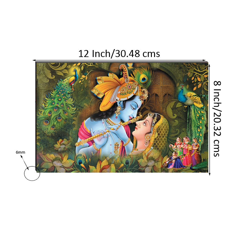 6MM MDF Radha Krishna Satin Matt Texture UV Art Painting Kafalo