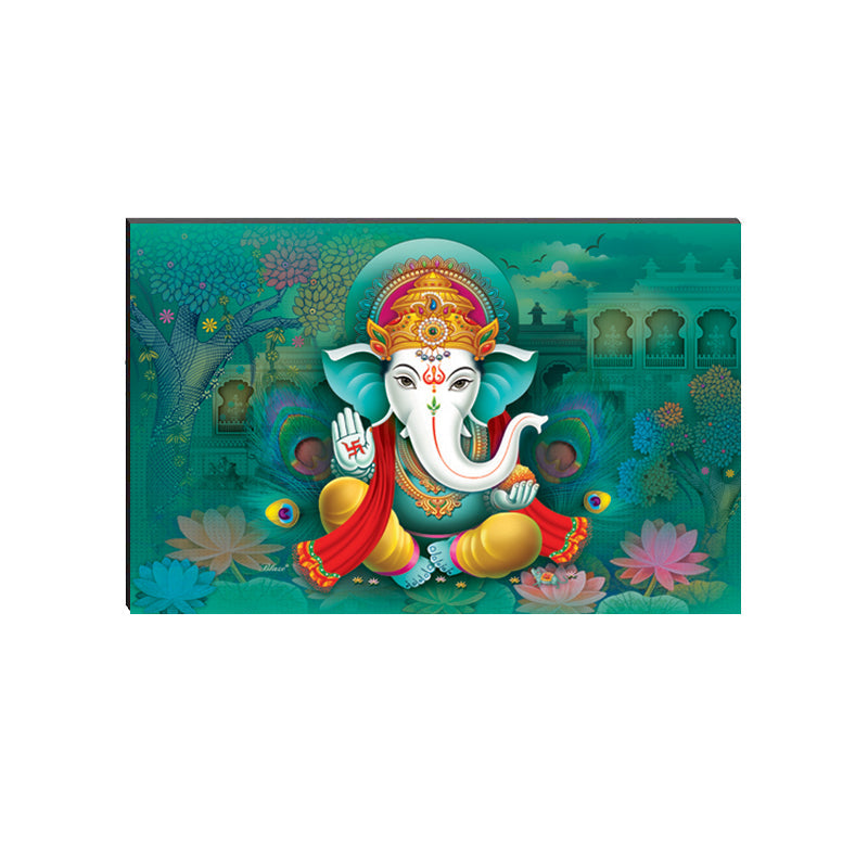 6MM MDF Lord Ganesha Satin Matt Texture UV Art Painting Kafalo