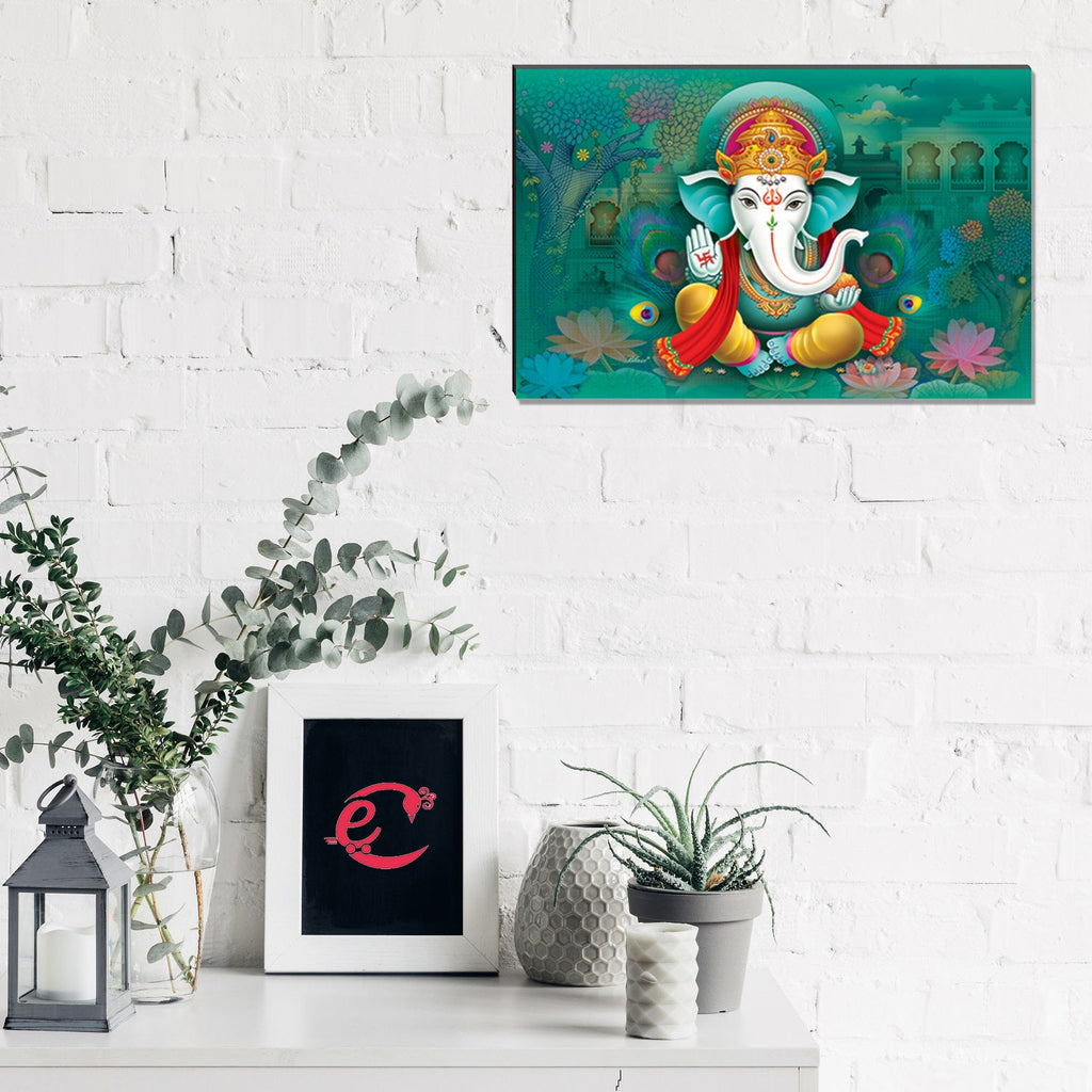 6MM MDF Lord Ganesha Satin Matt Texture UV Art Painting Kafalo