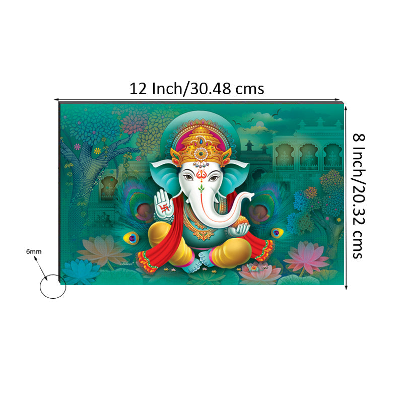 6MM MDF Lord Ganesha Satin Matt Texture UV Art Painting Kafalo