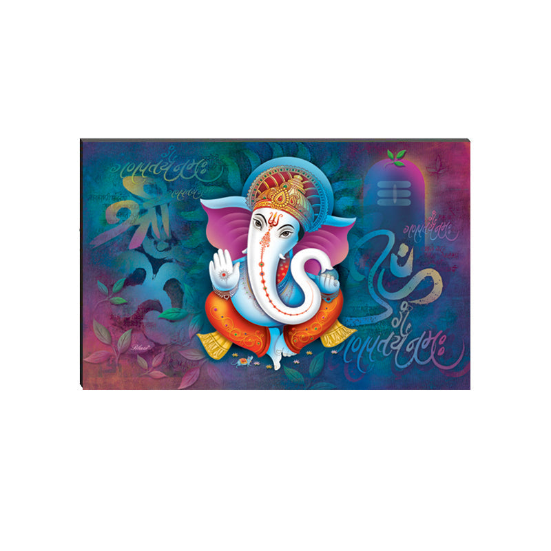 6MM MDF Lord Ganesha Satin Matt Texture UV Art Painting Kafalo