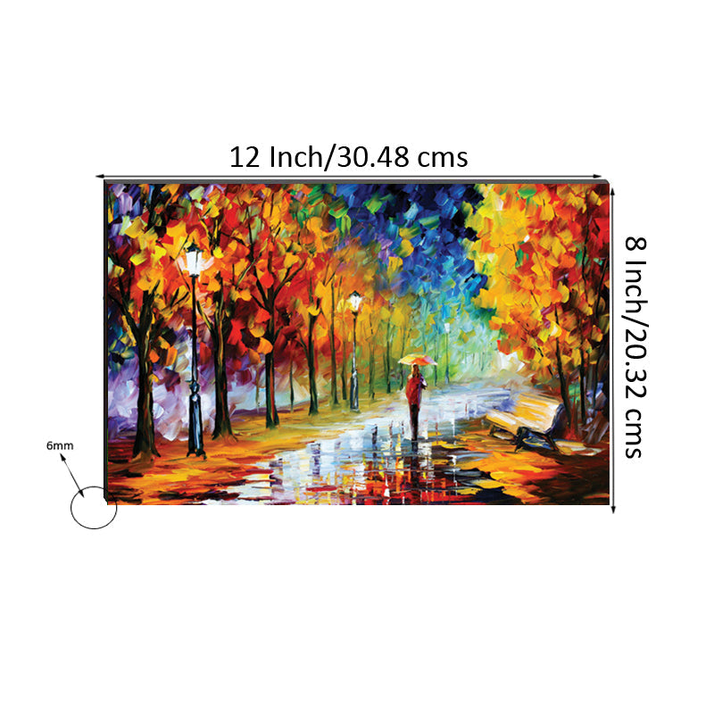 6MM MDF Lovely Rain View Satin Matt Texture UV Art Painting Kafalo