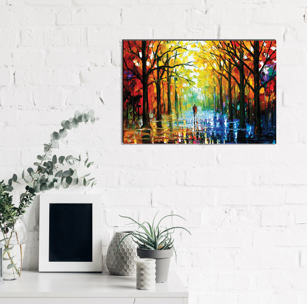 6MM MDF Lovely Rain View Satin Matt Texture UV Art Painting Kafalo