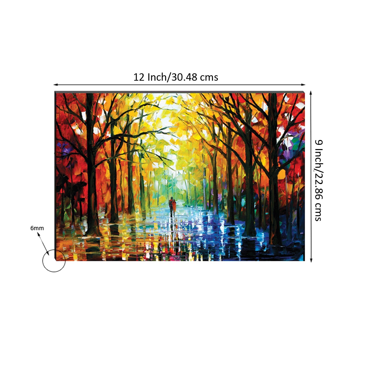 6MM MDF Lovely Rain View Satin Matt Texture UV Art Painting Kafalo