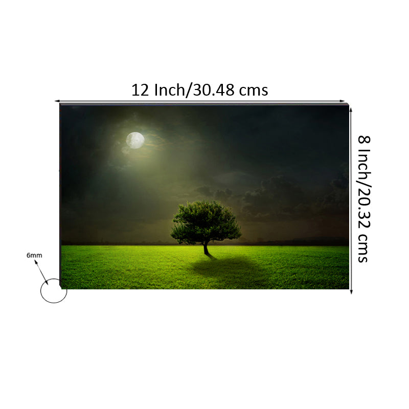 6MM MDF Tree under Moon Light Satin Matt Texture UV Art Painting Kafalo