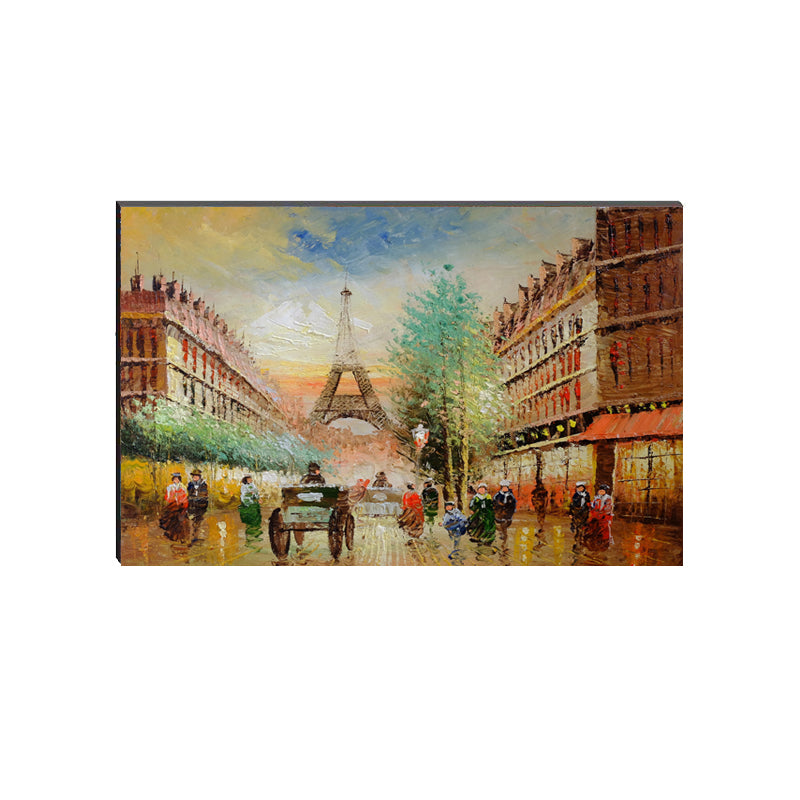 6MM MDF Eiffel Tower with City View Satin Matt Texture UV Art Painting Kafalo