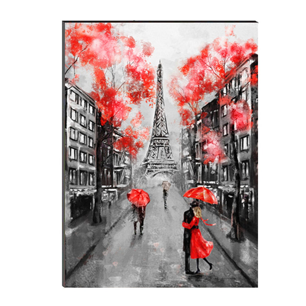 6MM MDF Couples in front of Eiffel Tower Satin Matt Texture UV Art Painting Kafalo