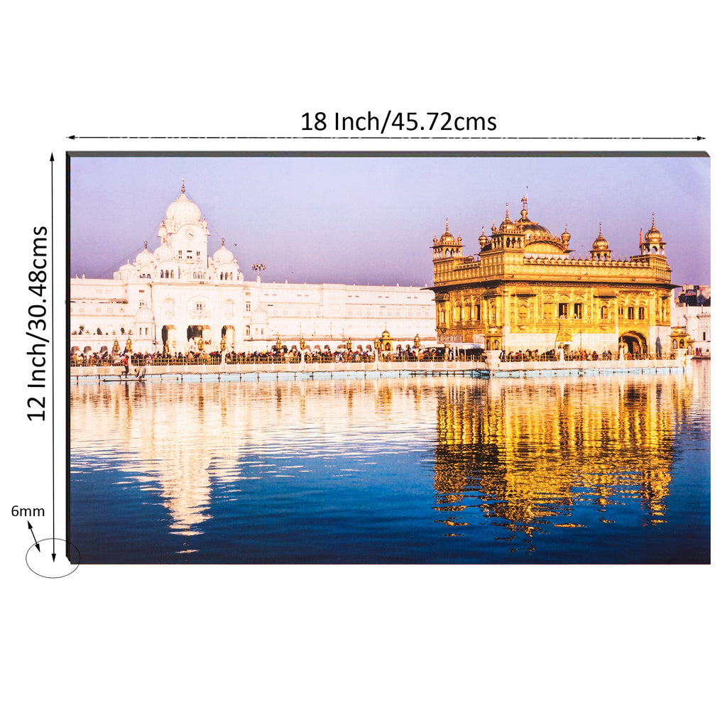 6MM MDF Golden Temple Satin Matt Texture UV Art Painting Kafalo