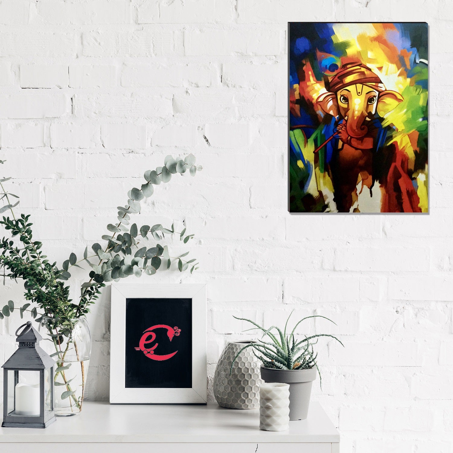 6MM MDF Lord Ganesha Satin Matt Texture UV Art Painting Kafalo