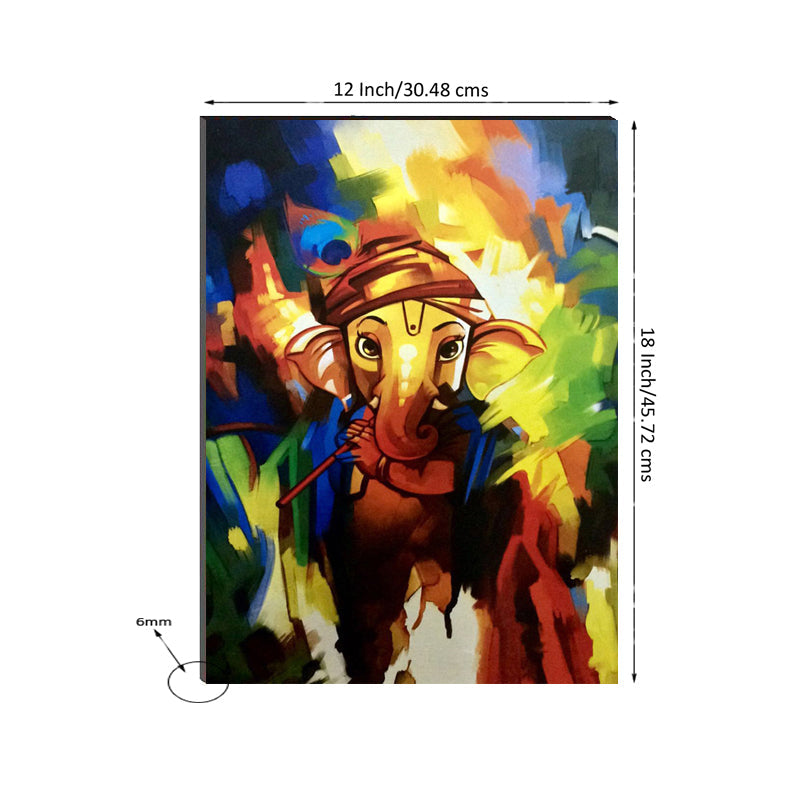 6MM MDF Lord Ganesha Satin Matt Texture UV Art Painting Kafalo