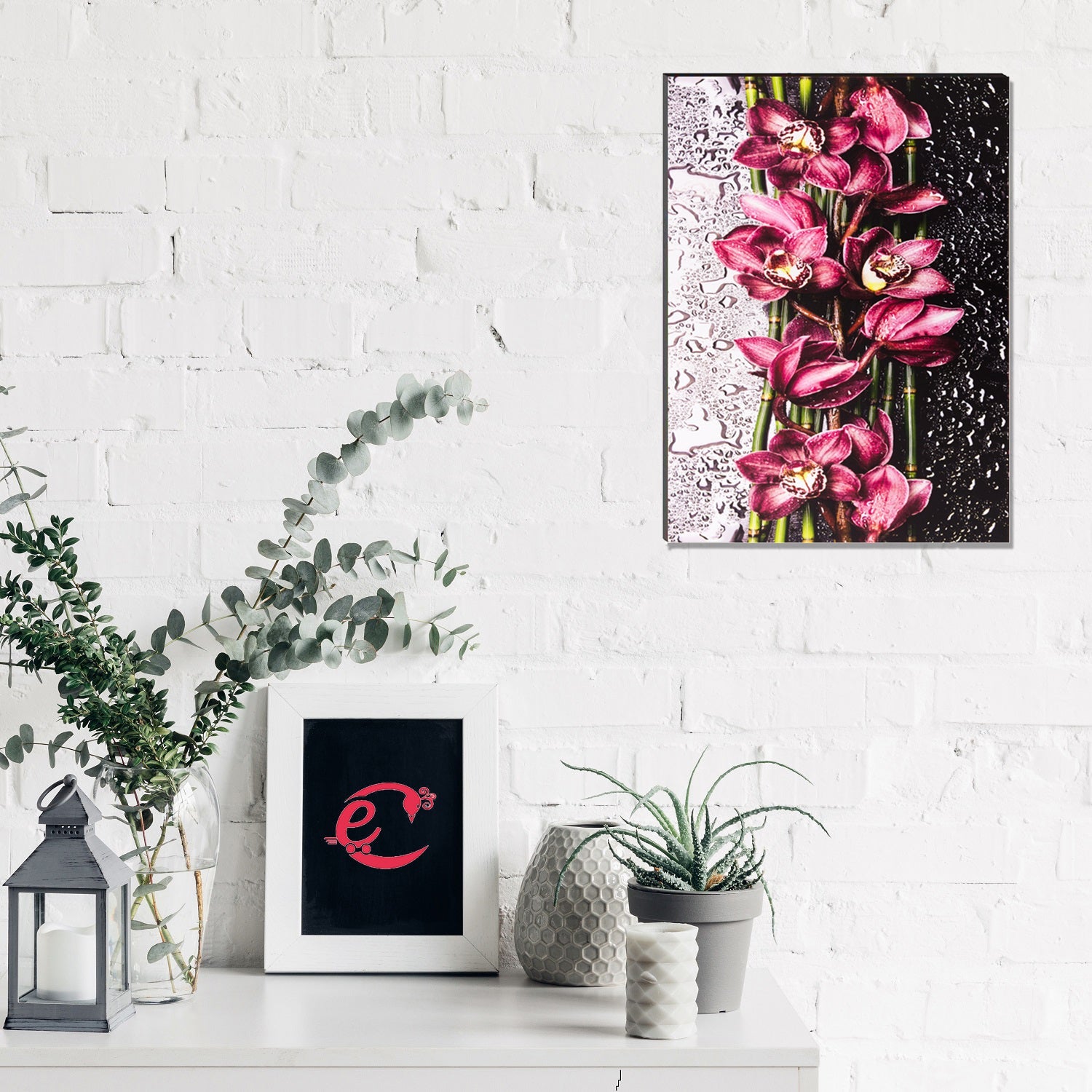 6MM MDF Botanical Floral Satin Matt Texture UV Art Painting Kafalo