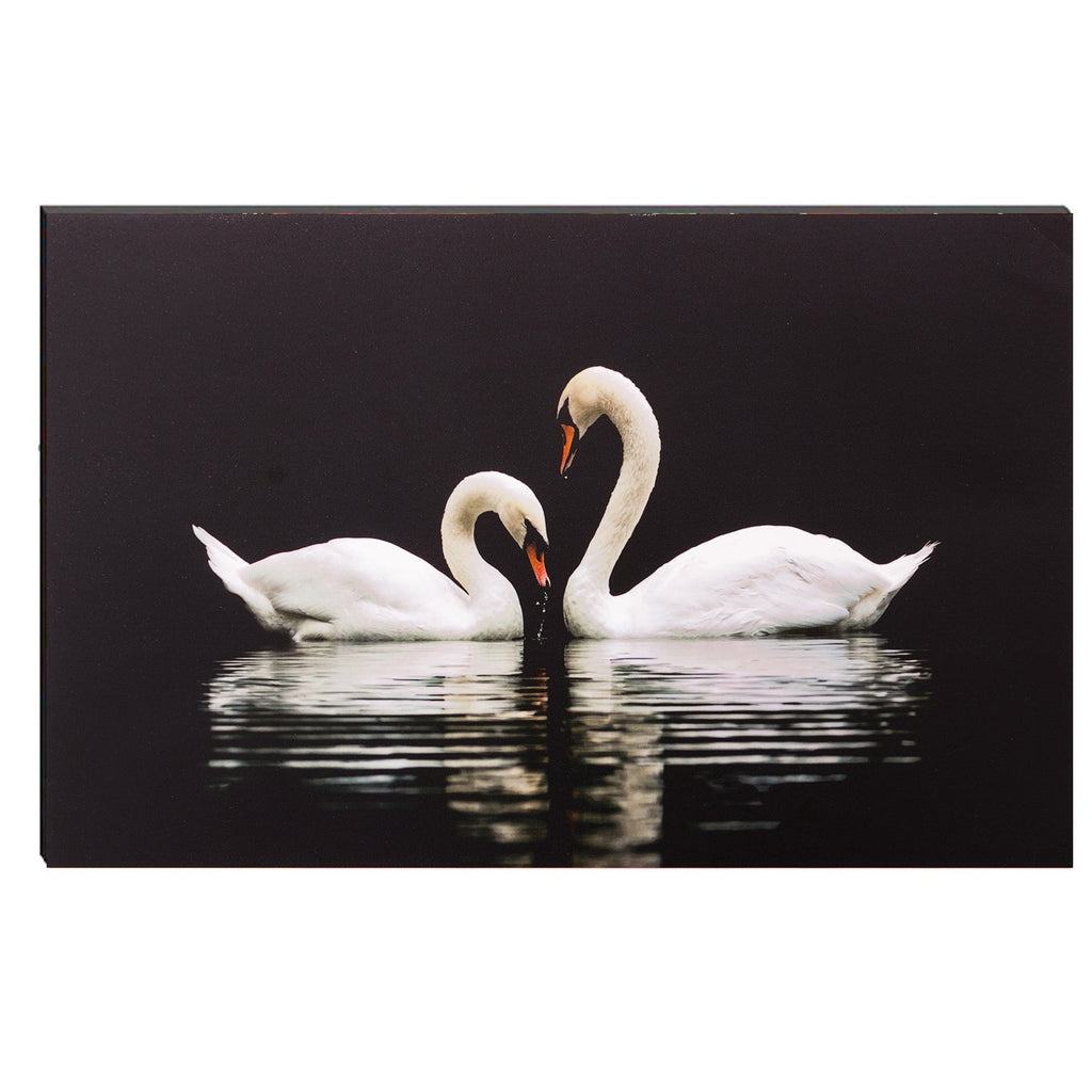 6MM MDF Swan Couple Satin Matt Texture UV Art Painting Kafalo
