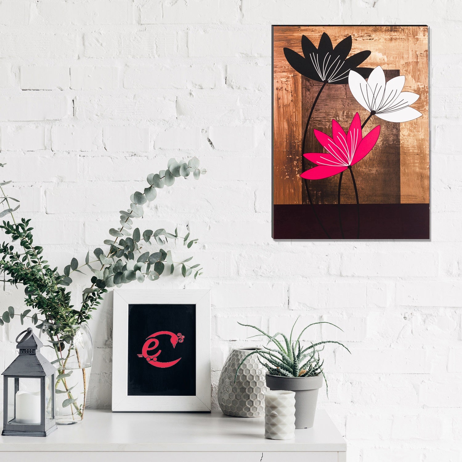 Beautiful Flowers Painting Digital Printed Floral Wall Art Kafalo