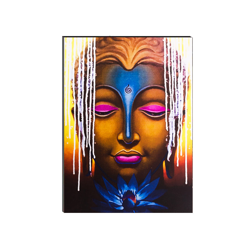 6MM MDF Meditating Lord Buddha Satin Matt Texture UV Art Painting Kafalo