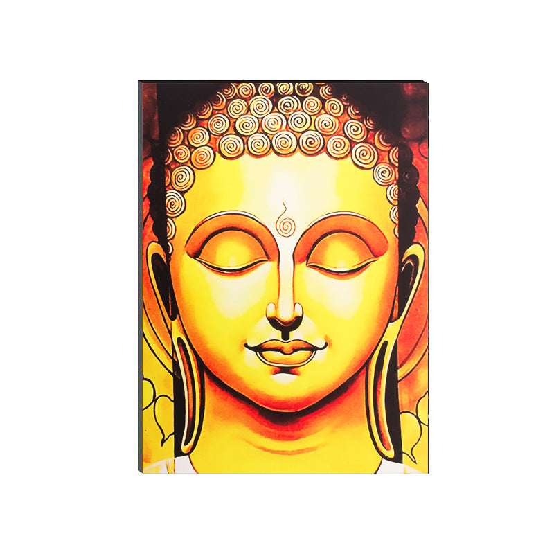 6MM MDF Meditating Lord Buddha Satin Matt Texture UV Art Painting Kafalo
