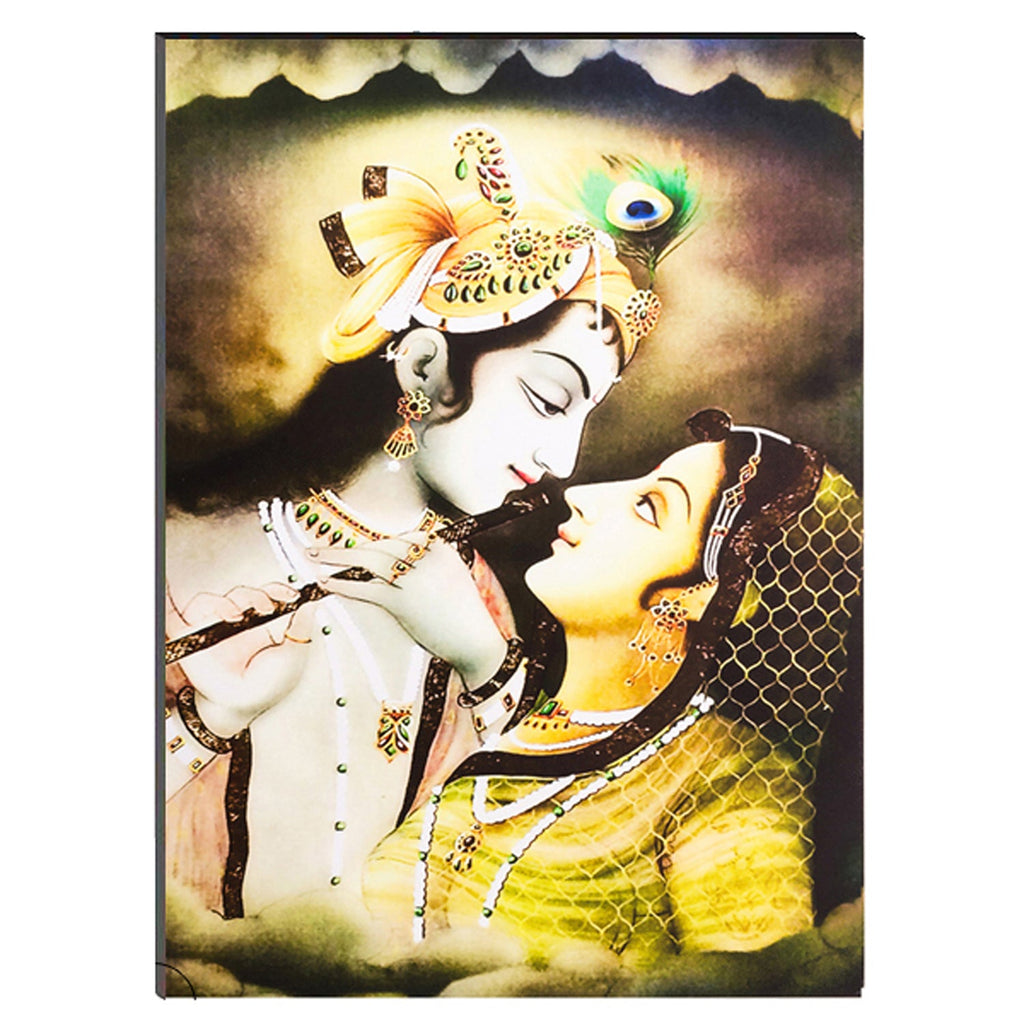 6MM MDF Radha Krishna Satin Matt Texture UV Art Painting Kafalo